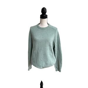 J.Crew Men’s 100% Lambswool Sweater Green Mint Light Blue Crewneck Size Medium